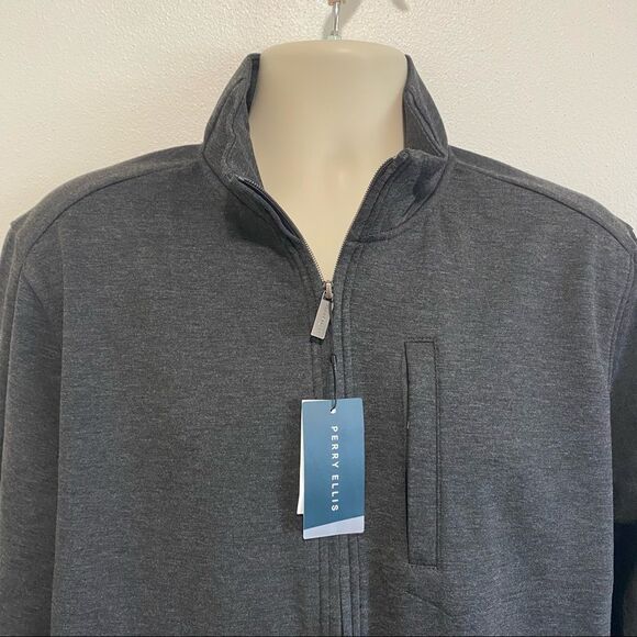 PERRY ELLIS Gray Sweater Jacket - Picture 7 of 12